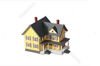 Model house isolated on white