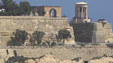 VALLETTA - MALTA, April, 2018: View of the Mediterranean Sea,Valletta and the island of Malta.