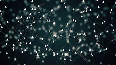 Social network animation,4k video