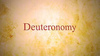 Books of the old testament in the bible series - Deuteronomy