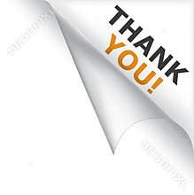 Thank You Curled Corner