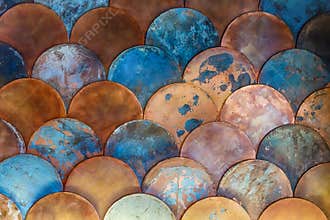 Fish scales japanese pattern. Abstract background on the marine theme