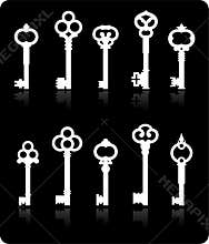 Antique keys collection