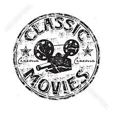 Classic movies rubber stamp