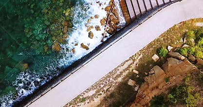 Aerial view of Costa del Sol beach resort during the sunny day in Japan