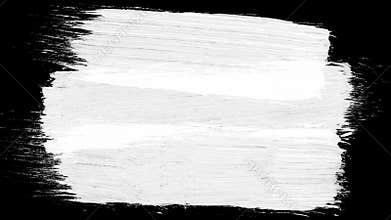 Animation grunge - brush stroke on a white background. Abstract hand - painted element. Grunge brush strokes animation