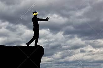 Conceptual scene narcissist and selfish man