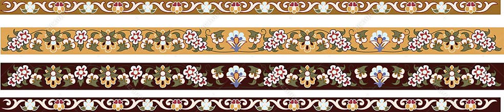 Decorative floral borders