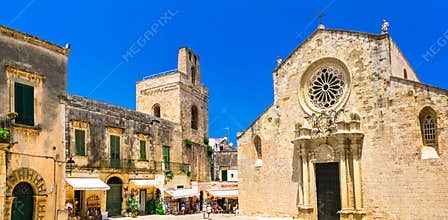 Otranto historic downtown,oldl cathedral. Puglia, Italy