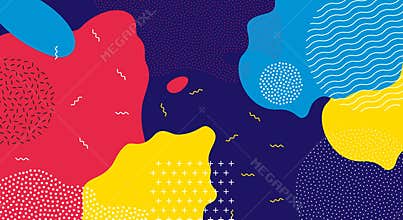 Abstract pop art liquid color pattern background.