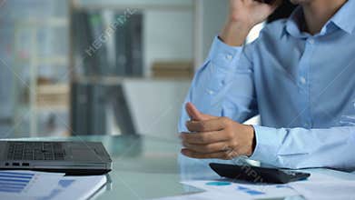 Male office worker talking on phone, appointing meeting with client, occupation