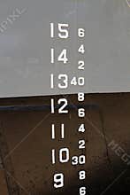 The water level measurement Scale.