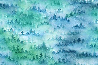 Forest in fog