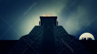 Inca Machu Picchu Pyramid in Ancient Peru