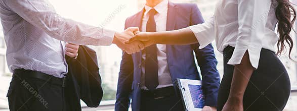 Handshake of business People deal business.