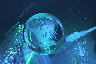 Technology earth globe