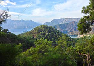 Mountains and the Mediterranean Sea