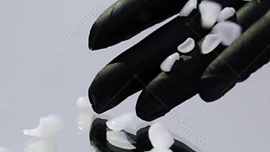 Dental veneers on isolated background