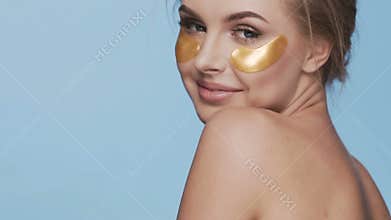 Skincare concept, close up portrait