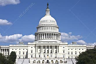 The US Capitol in Washington DC Landscape
