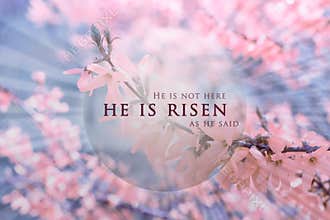 Christian Easter background, religious card. Jesus Christ resurrection concept.