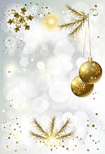 2025 Winter Holiday Happy New Year Christmas Bokeh Lights Coral Trendy Decoration Gold CARD