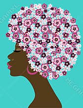 Afro-American beauty woman