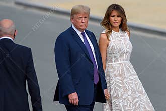Donald Trump, President of United States and Melania Trump, 1st lady of United States of America