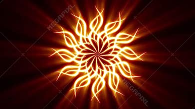 4k Abstract Shining Mandala Loop