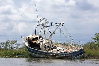 An old fishing boat