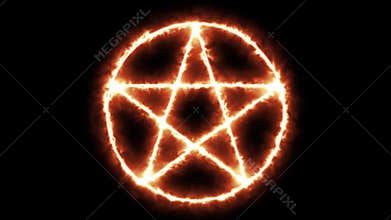 Pentacle icon burning