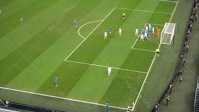 Tough moment in a football match