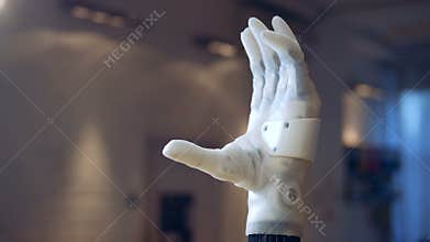 Bionic arm. Real robotic hand.