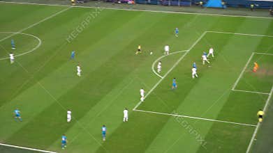 Saint-Petersburg , Russia - November 27 2018: tough moment in a football match