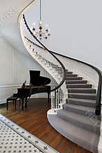 Staircase with piano