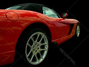 Red Sports car Side View