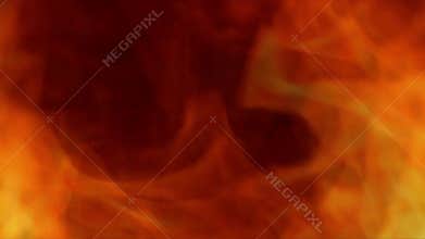 Fire burns through the flames of hell through the portal