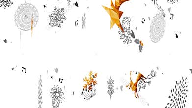 Christmas and new year gold ornament animation
