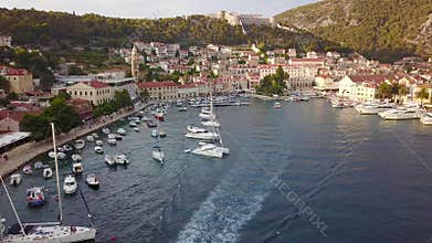 Town of Hvar on island Hvar in Croatia