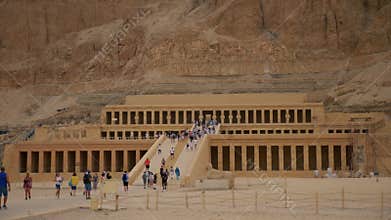 Tourists at Queen Hatshepsut Temple in Egypt