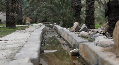 The old irrigation system in Nakheel farms in the Sultanate of Oma
