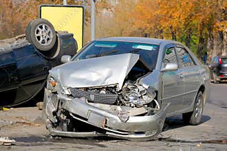 Car crash, Two broken cars