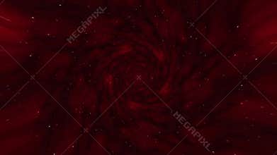 Wormhole straight through time and space, and millions of stars. Loop animation with interstellar travel through a blue