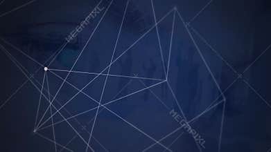 Asymmetrical lines in blue background