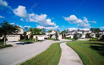 Florida house and blue sky
