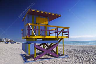 Iconic Lifeguard Hut, South Beach, Miami