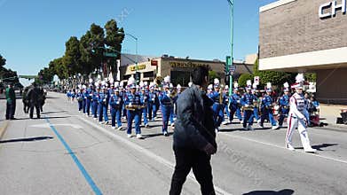 Kranz Intermediate School Marching band parade in the Camellia Festival