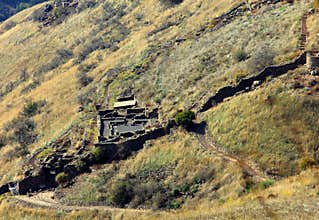 Israeli national park Gamla fortress at the Golan Heights