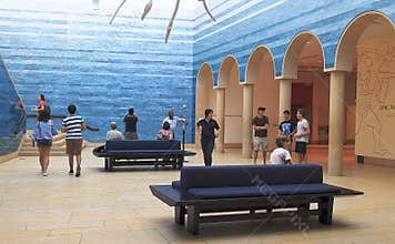 Foyer of Blanton Museum of Art at the entrance to the University of Texas at Austin
