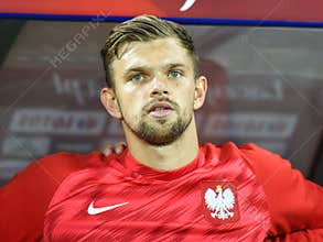 Poland vs Portugal 2:3 . In the picture goalkeeper Bartlomiej Dragowski